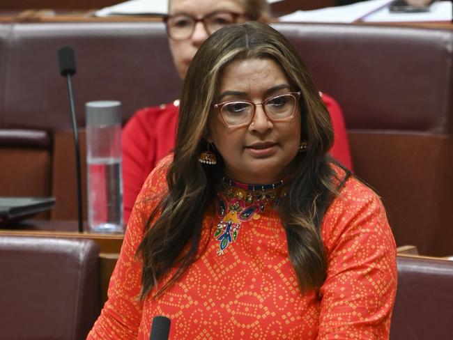 Greens senator Mehreen Faruqi made the complaint after Senator Hanson posted an incendiary tweet about her. Picture: NCA NewsWire / Martin Ollman