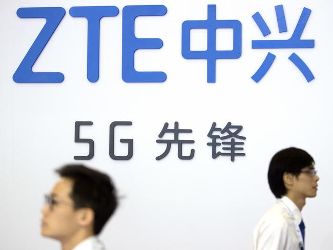 Taiwan is reinforcing its five-year-old ban on network equipment produced by Chinese companies ZTE and Huawei amid security concerns. Picture: AP Photo/Mark Schiefelbein