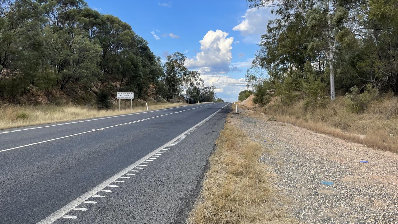 The stretch of highway where the crash occurred.