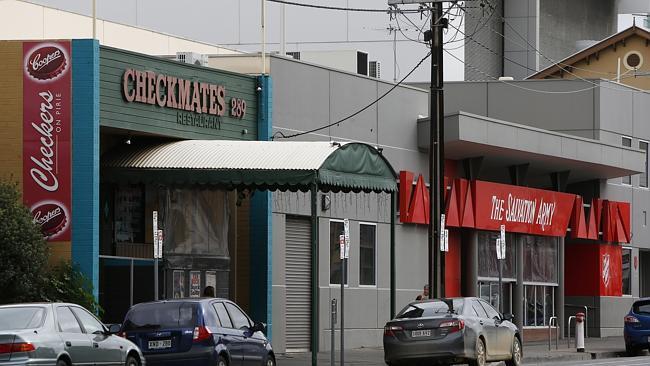 Checkmates and Salvation Army on PirieStreet, Adelaide