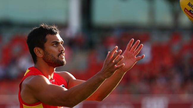 Karmichael Hunt during an AFL game between the Gold Coast Suns and Sydney Swans last month.