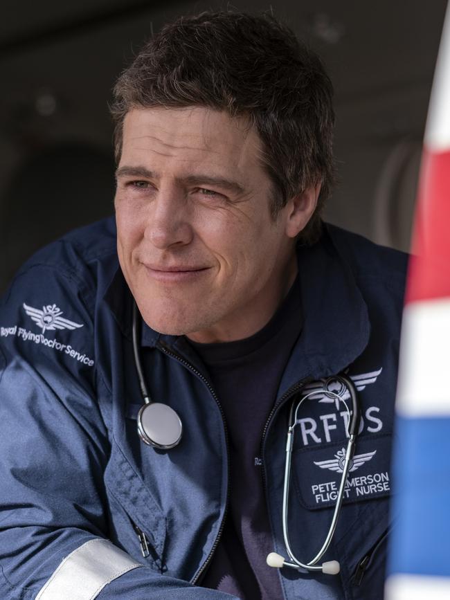 Stephen Peacocke as Flight Nurse Pete Emerson in Channel 7's new drama RDFS. Picture: Supplied.