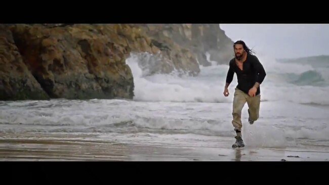 Jason Momoa in a scene from the behind-the-scenes featurette. Picture: Twitter/AquamanMovie