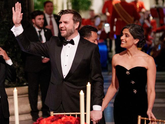 Vice President-elect JD Vance and his wife Usha Vance at the Vice Presidential Dinner at the National Gallery of Art in Washington, DC. Picture: AFP