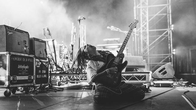 Tash Sultana performing at the Sydney City Limits music festival at Centennial Parklands in February. Picture: Dara Munnis