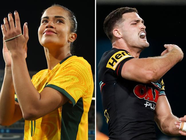 (L-R) Mary Fowler and Nathan Cleary.