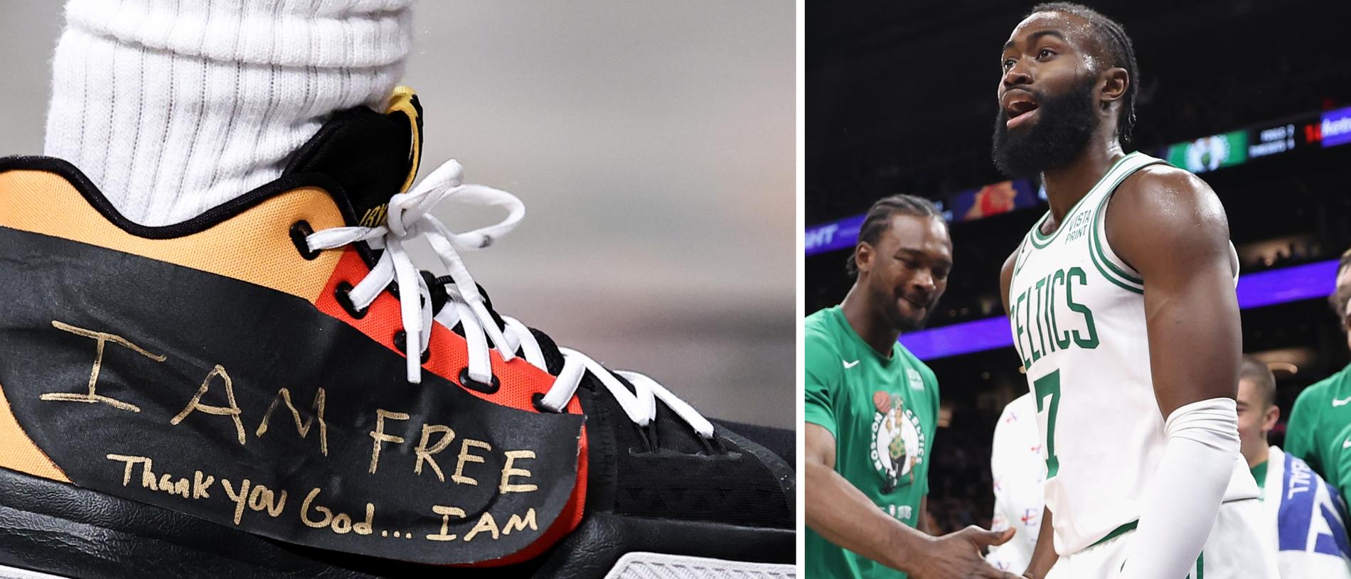 Celtics' Jaylen Brown Sending Message With New Custom Nikes?