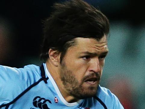 Waratahs v Chiefs Super Rugby game at Allianz Stadium, Sydney. Waratahs Adam Ashley-Cooper makes a break to set up a try by Cam Crawford.