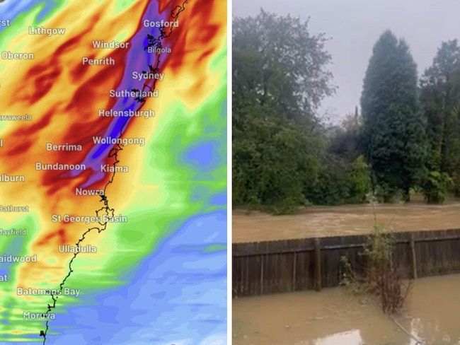 Wild footage has captured the extent of devastating flash flooding hitting multiple regions of NSW. Picture: Supplied