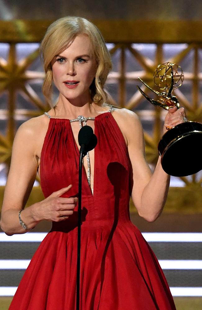 Big Little Lies star Nicole Kidman made a statement about domestic violence while accepting her Emmy.