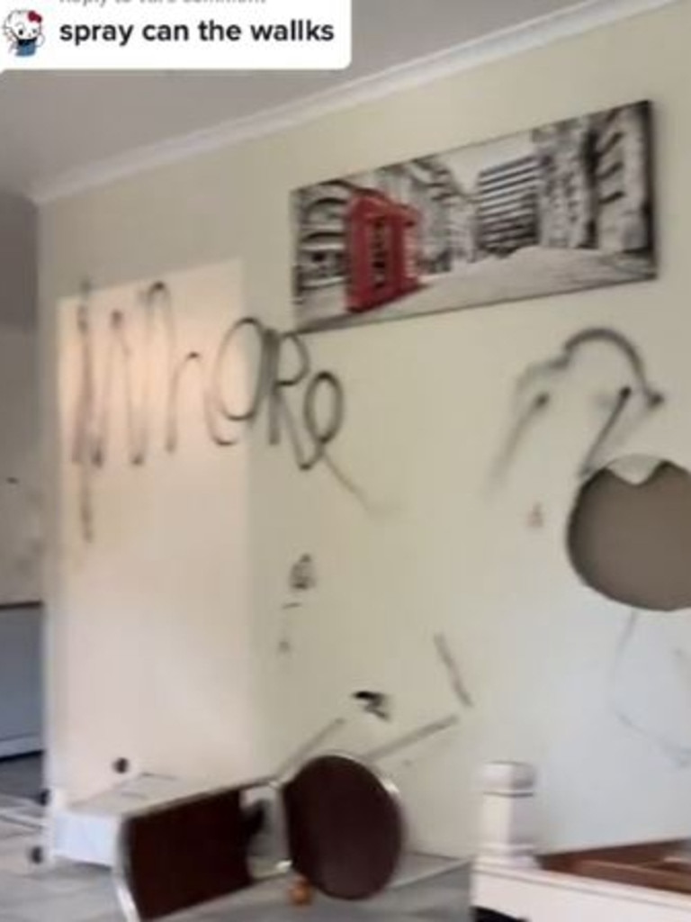 The inside of the house had been targeted by vandals. Photo: Supplied