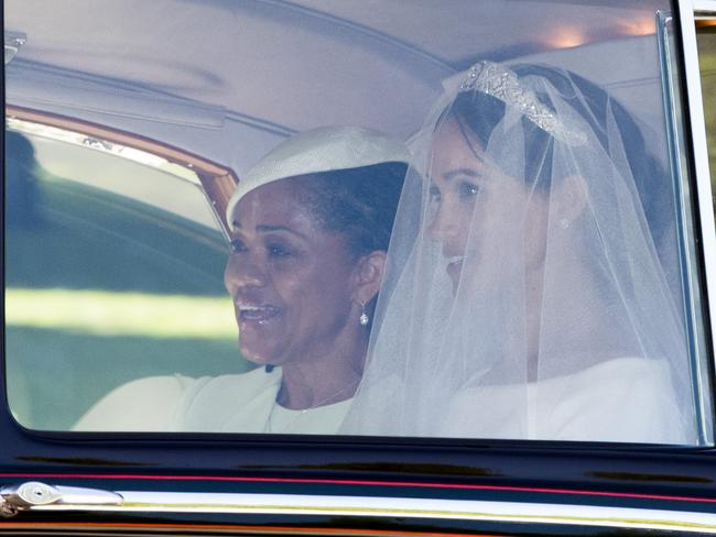 The mother-of-the-bride and the bride, wearing Givenchy. Picture: MEGA