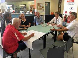 One of the round table discussions held by one of the groups led by scribe Col Hennessy during the NSW Grassroots Rugby League Summit staged at the Yamba Sports Complex on Saturday, 18th February, 2017.