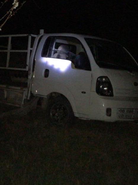 Missile launchers attached to the back of a vehicle believed to be associated with the Taji strike. Picture: Supplied/ Twitter