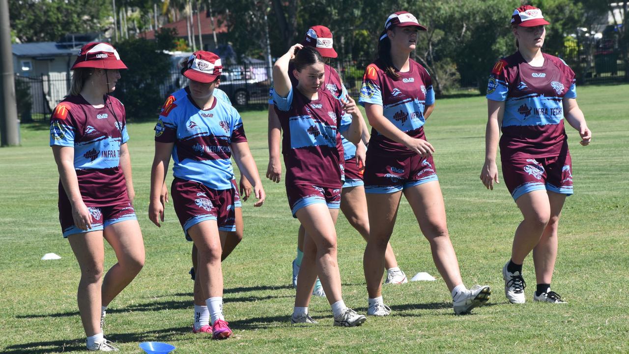 CQ Capras under-17 girls squad at pre-season training at Emmaus College, Rockhampton, on January 18, 2025.
