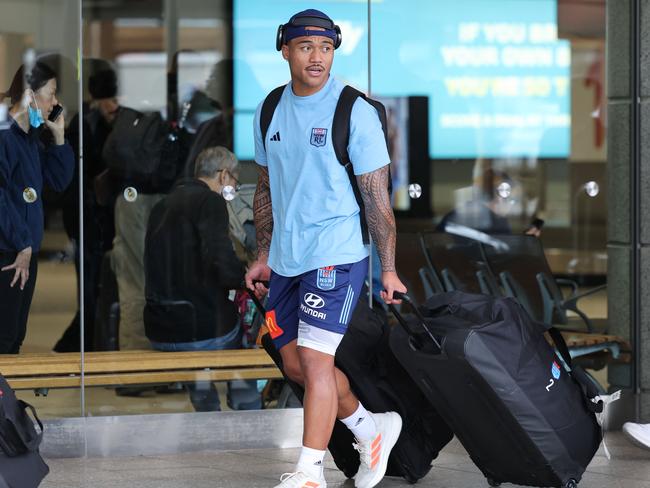 Brian To’o will be assessed by Penrith medical staff. Picture: Rohan Kelly