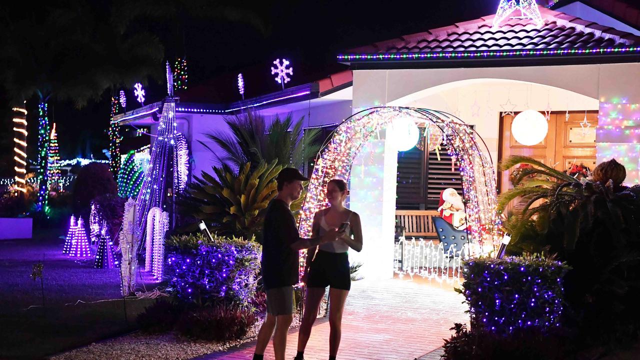 Christmas lights on Rainsford Place, Buderim. Picture: Patrick Woods.