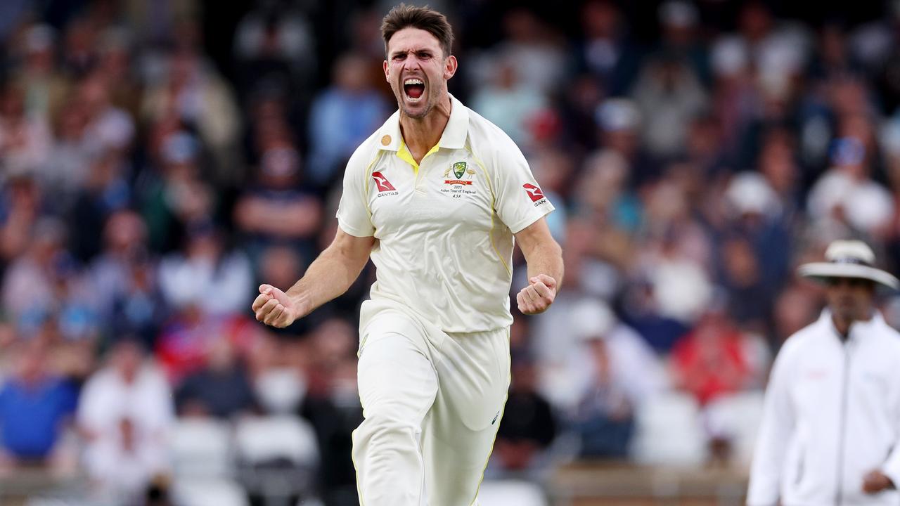 Mitchell Marsh was everywhere on day one. Picture: Getty Images