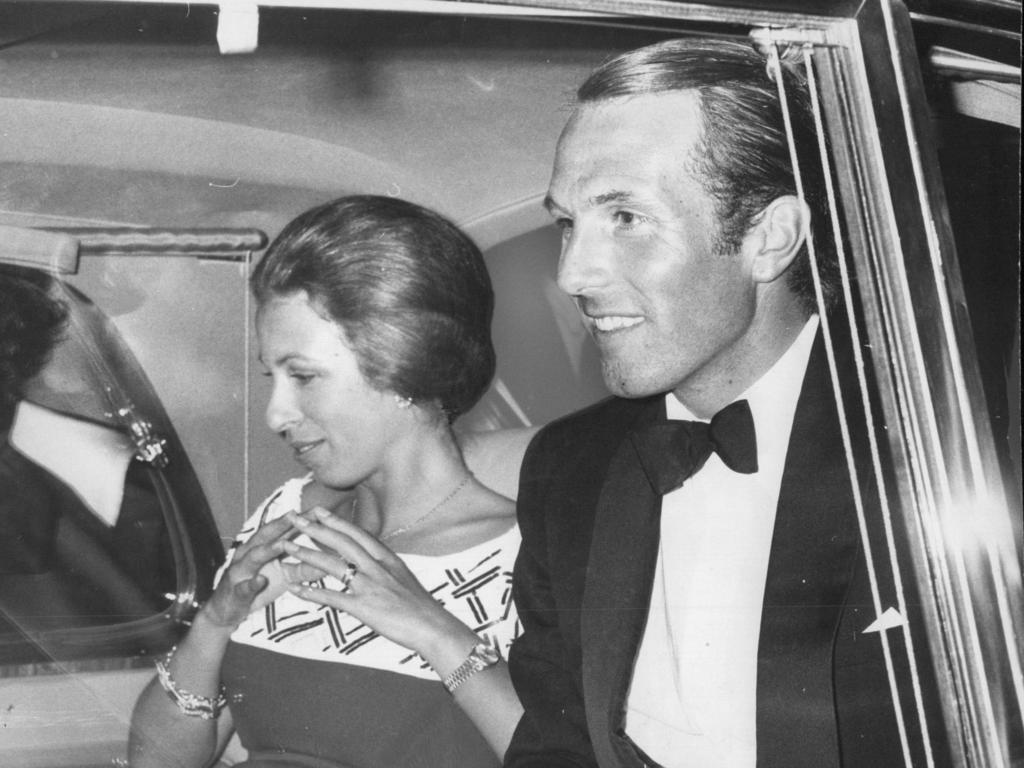 Princess Anne and her husband in Sydney in 1974.