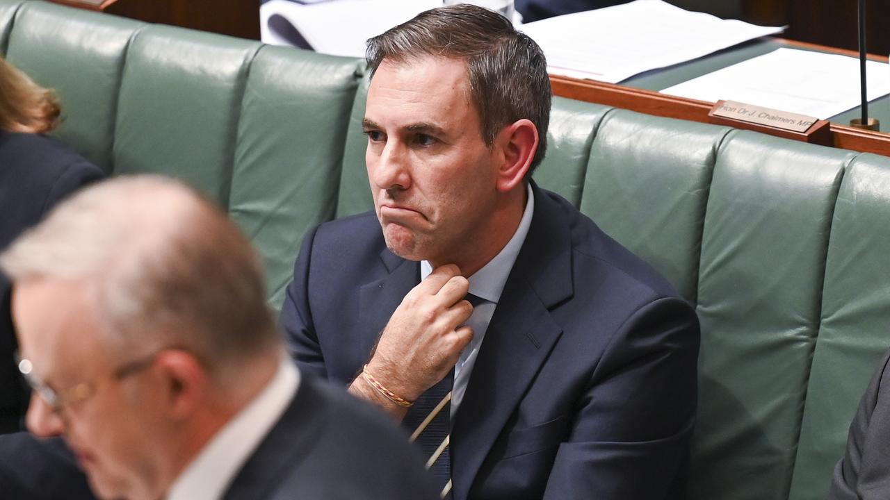 It’s been a high pressure week for Federal Treasurer Jim Chalmers, who was feeling the heat during Question Time at Parliament House in Canberra on May 16 after delivering the budget on Tuesday night. Picture: NCA NewsWire/Martin Ollman
