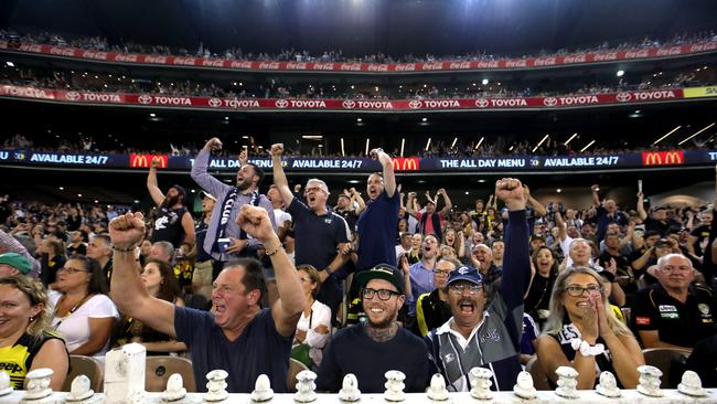 A packed MCG for the season opener in 2019. Picture: David Geraghty/The Australian.