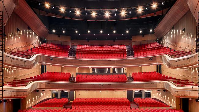 Auditorium from the stage, including the proscenium arch 'border'. Picture: Chris Oaten