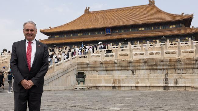 Trade Minister Don Farrell visits the Forbidden City in Beijing. Picture: Michael Godfrey / DFAT