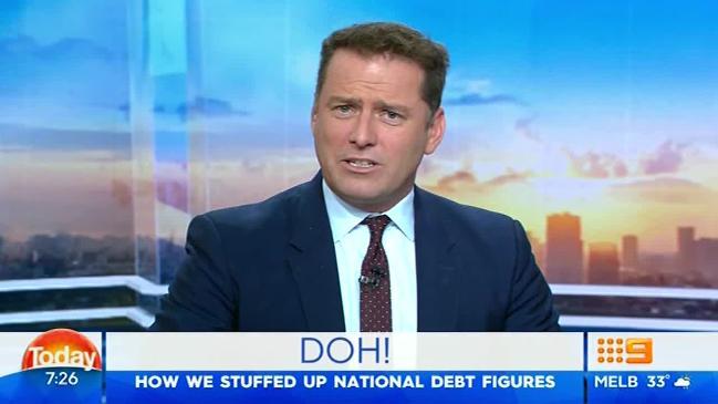 Karl apologises for national debt gaffe