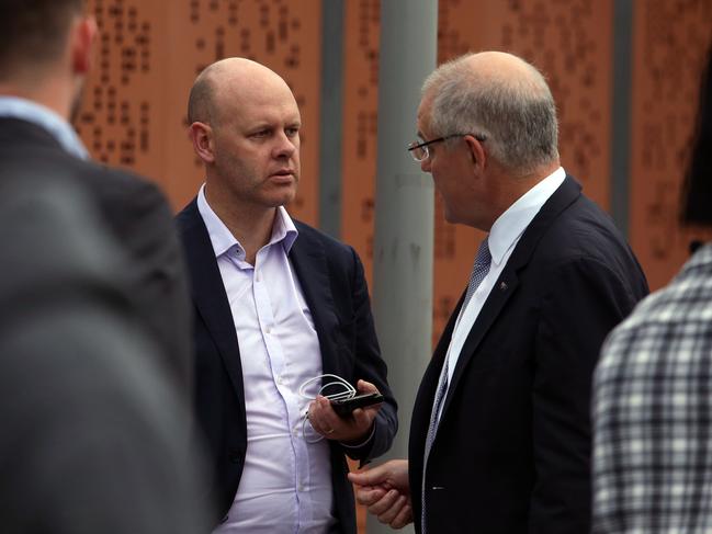 Andrew Carswell, left, and Scott Morrison. Picture: Gary Ramage