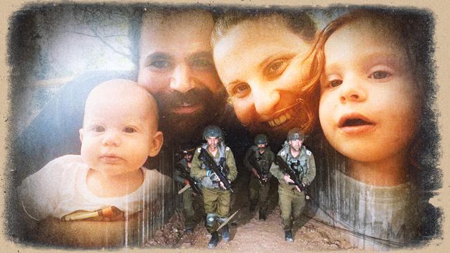 Israel's youngest hostage, Kfir Bibas, turns two on Saturday. Collage: Frank Ling