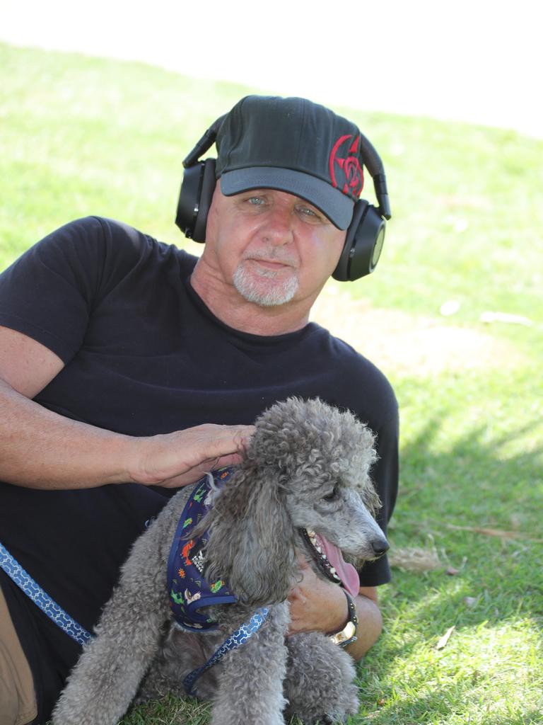 Local Paul Brent and dog Oscar. Picture Glenn Hampson