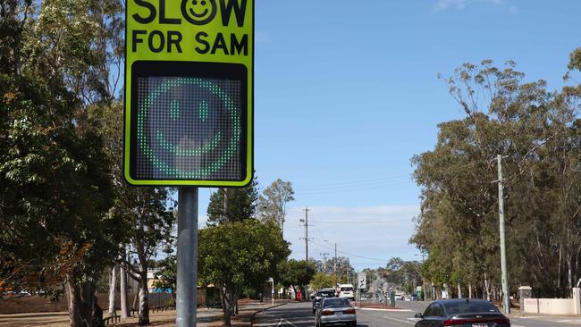 A speed awareness monitor in Wondall Rd, Tingalpa. Picture: Liam Kidston