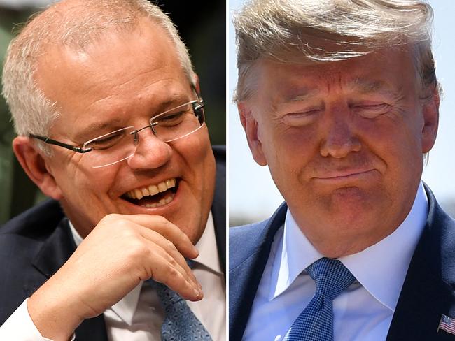 Scott Morrison and Donald Trump.