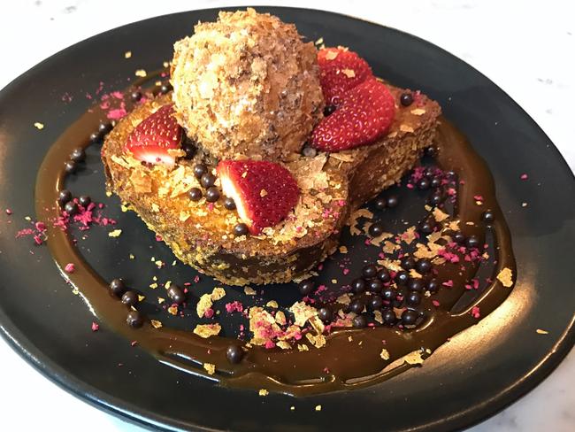 Golden Gaytime French Toast at Three Williams. Picture: Jenifer Jagielski