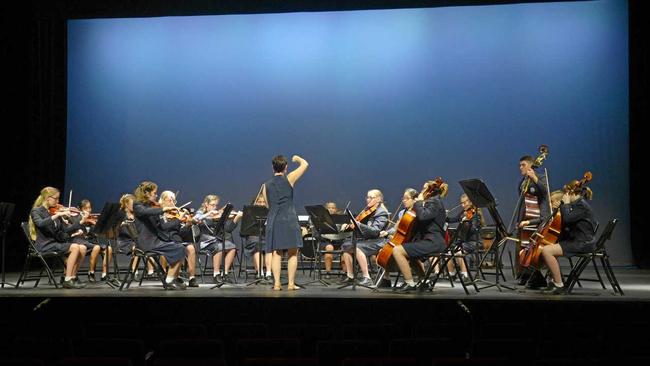 Emmaus College in Section 559 - String Orchestra Secondary Students Open (Rockhampton Youth Orchestra perpetual trophy). Picture: Jann Houley
