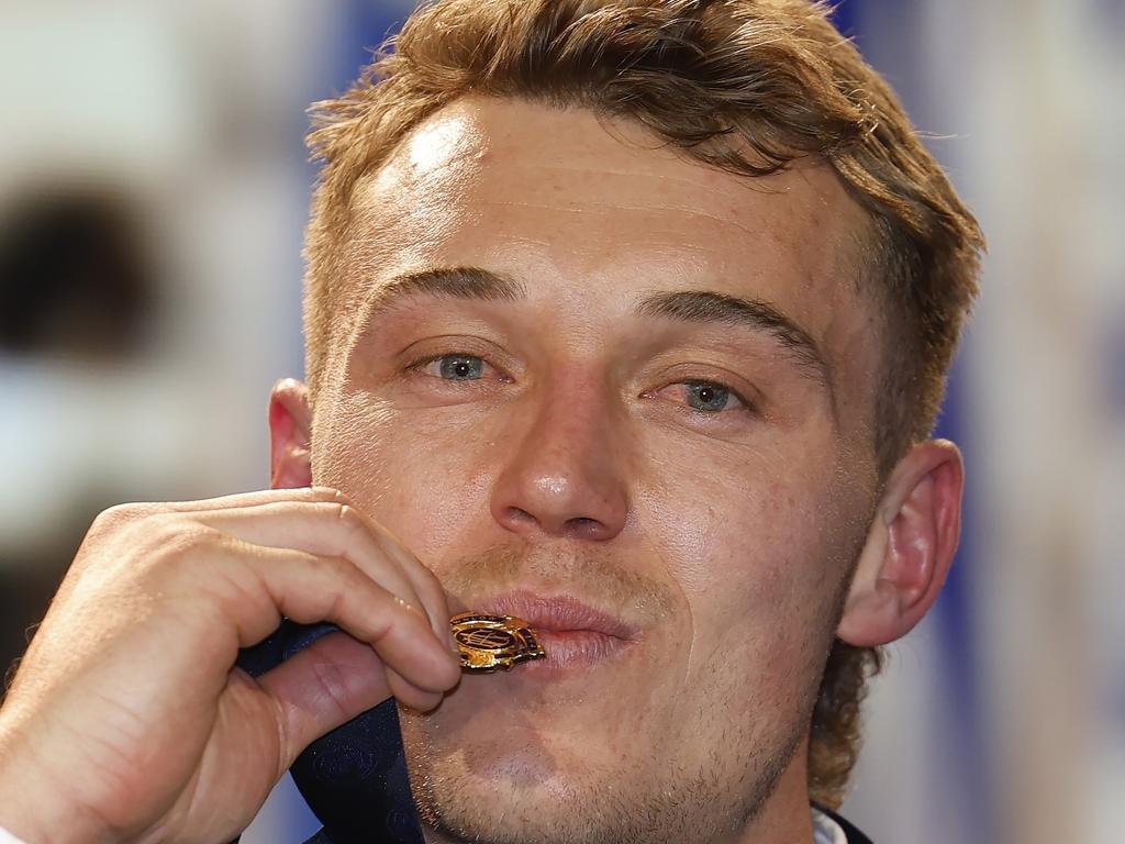 Patrick Cripps won the Brownlow Medal with a record 45 votes. Picture: NewsWire/ Michael Klein