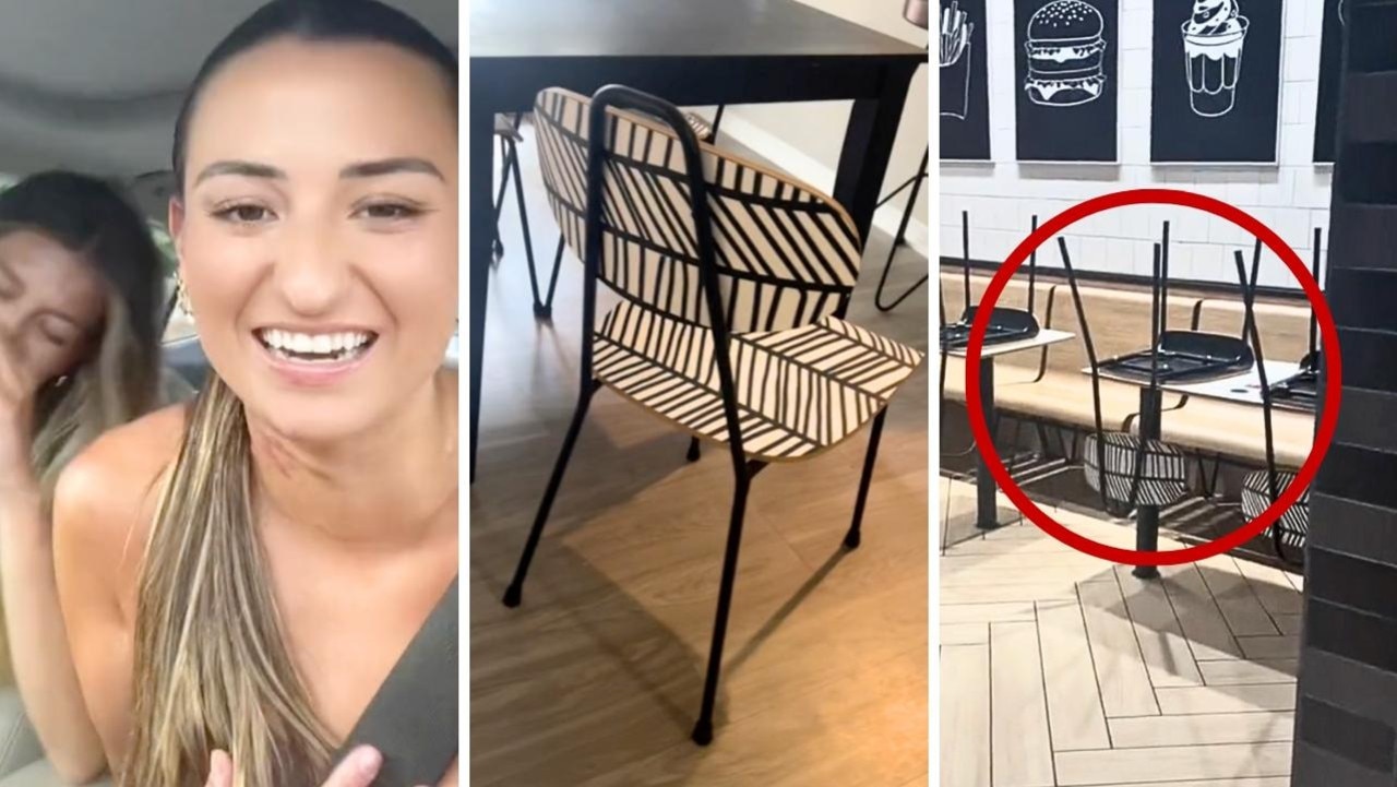 A woman purchased a set of chairs on Facebook Marketplace, before discovering where they came from. Picture: TikTok.