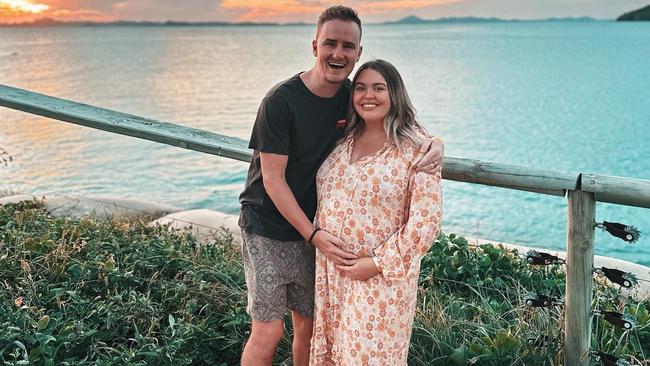 Matthew and Tayla before the birth of daughter Murphy. Picture: Supplied