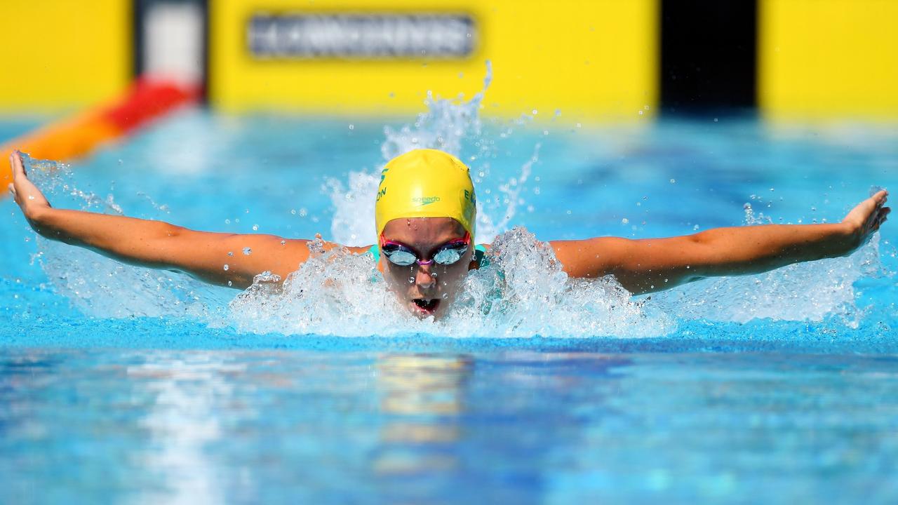 Australia's Emma McKeon competes in the women's 200m butterfly.