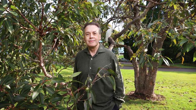 Composer Jonathan Mills at the Eucalypt Lawn at Sydney Botanic Gardens. John Feder/The Australian.