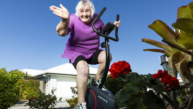 Shirley Teua was the first patient to have a knee replacement at Mater Private Hospital Redland using the new Rosa the robot. Picture: Renae Droop/RDW Photography