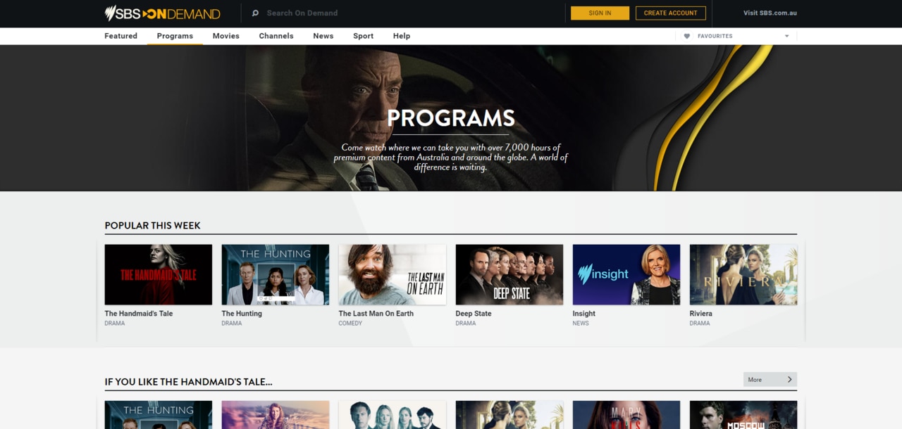 Enjoy over 7000 hours of free national and international content with SBS On Demand or ABC iView.