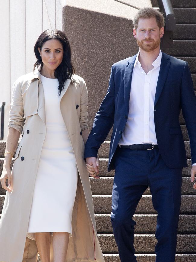 Meghan Markle and Prince Harry at the Sydney Opera House in 2018. Picture: Paul Edwards/Getty