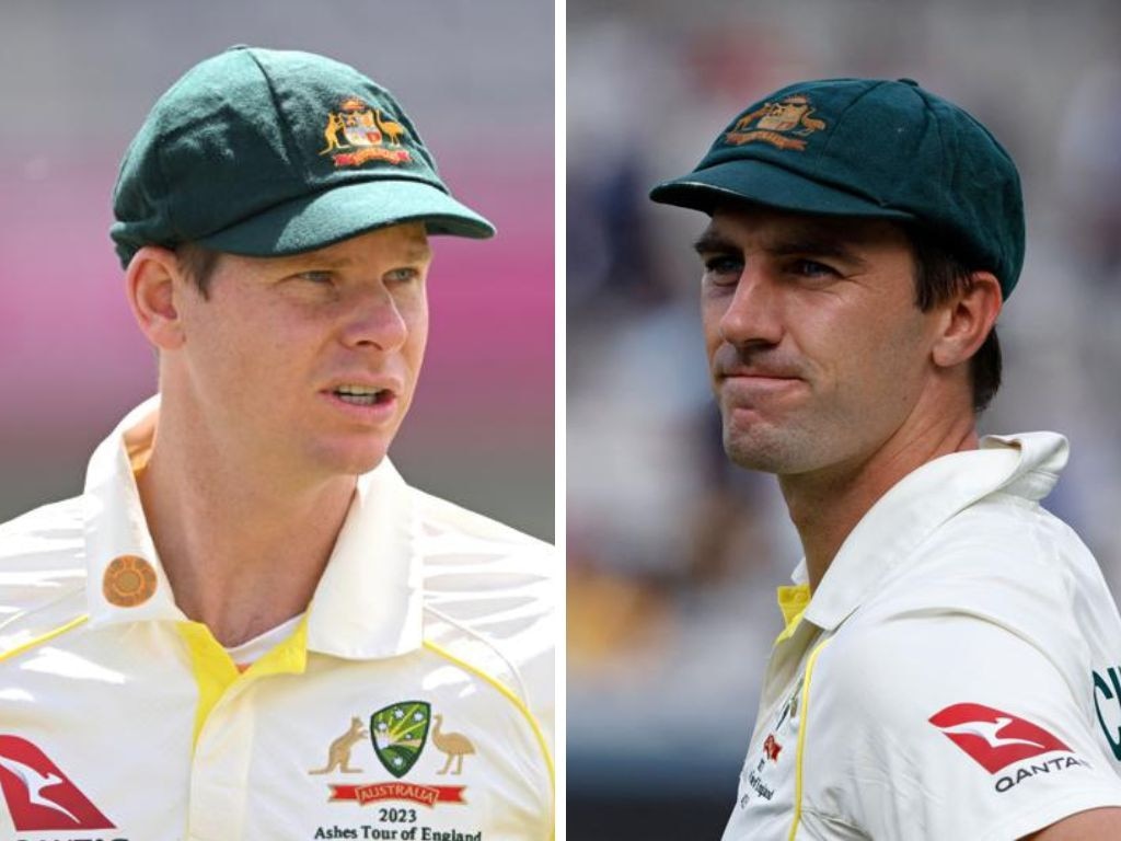 Steve Smith and Pat Cummins. Photos: AFP/Getty Images