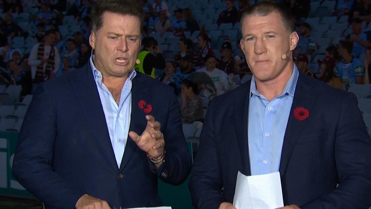 Karl Stefanovic struggled to pronounce some of the Origin players names.