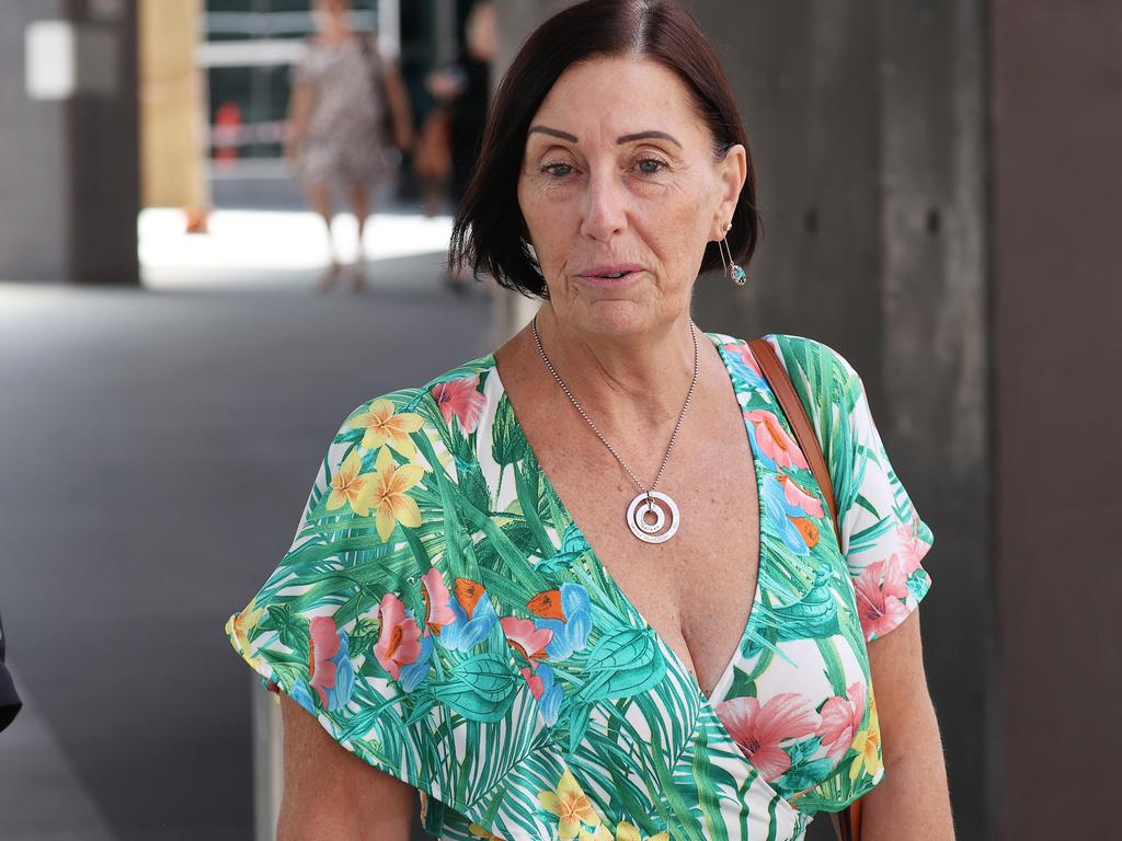 Sue Clarke leaving the Hannah Clarke inquest, Brisbane. Picture: Liam Kidston