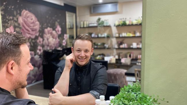 Greg Gould at Rogue Organic, the Terrigal hair salon he co-owns.