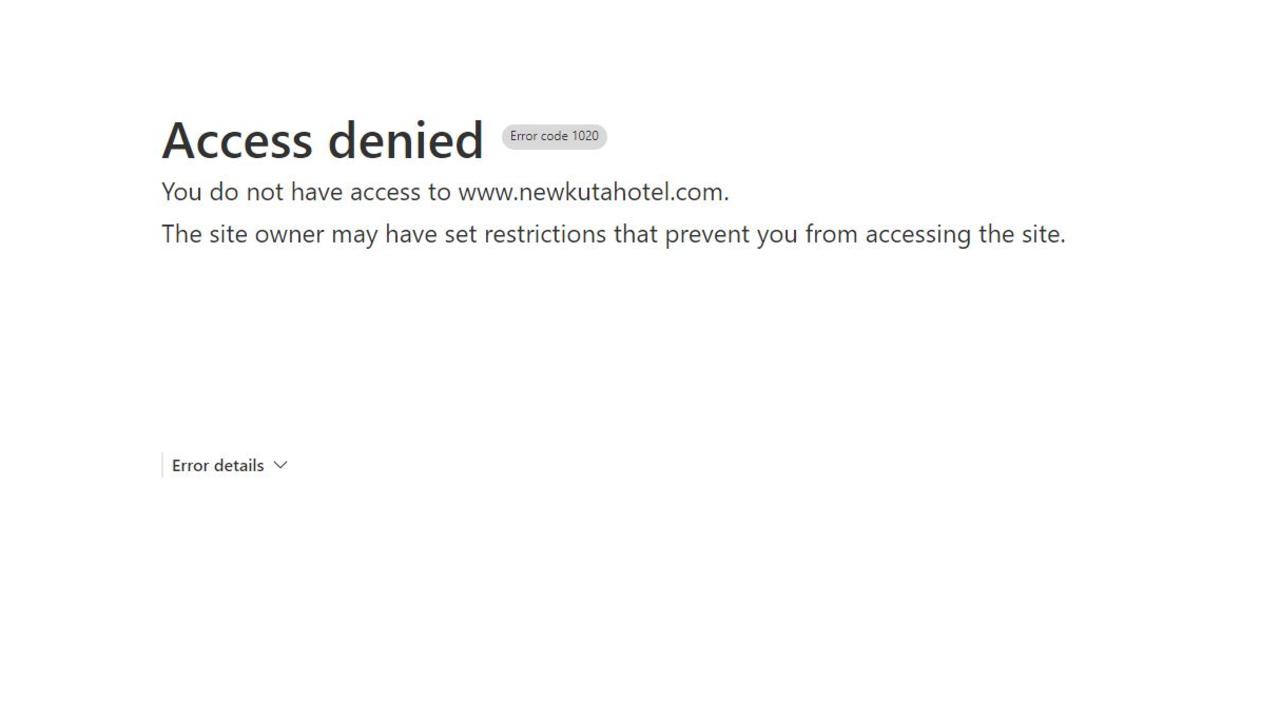 Access to the hotel’s website is ‘denied’.