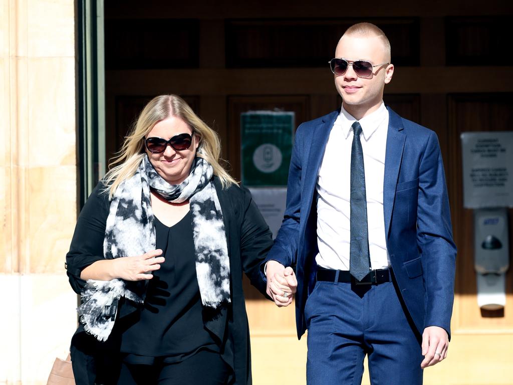 Magistrate Wells addressed Mr Broikos and his mother during the appearance, reminding them of their responsibilities under the home detention order. Picture: NCA NewsWire / Kelly Barnes