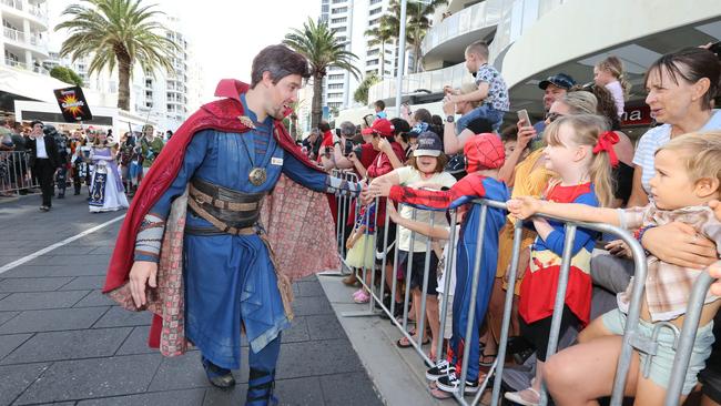 The Superhero Parade at Broadbeach as Part of Super Nova. Pic Mike Batterham